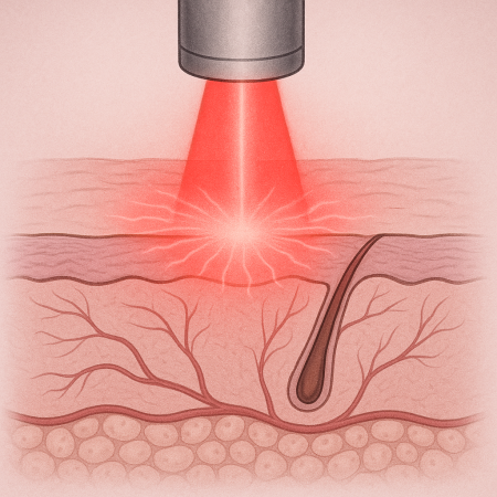 Nízkoúrovňová laserová (světelná) terapie (LLLT) v kůži: stimulace, hojení, obnova